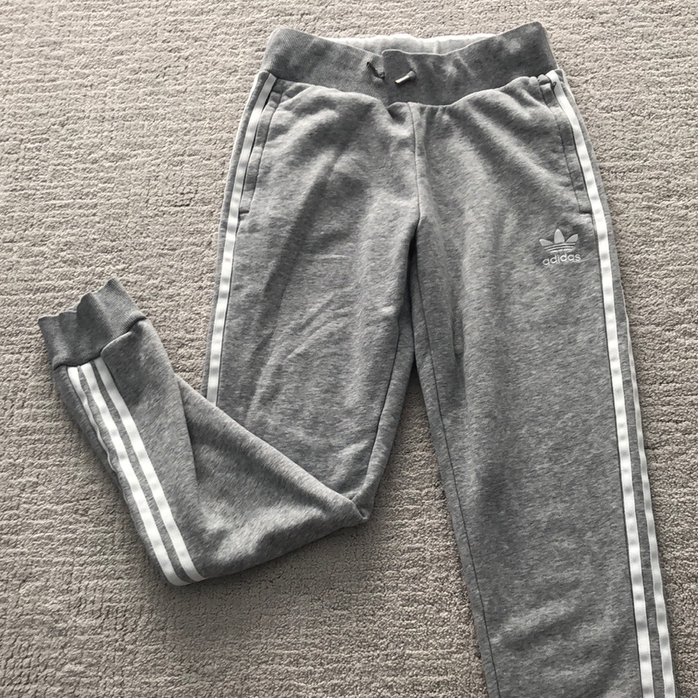 grey adidas joggers